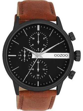 OOZOO Τimepieces Brown Leather Strap C11223