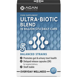 Agan Ultra Biotic Blend Προβιοτικά για την Καλή Λειτουργία του Εντέρου 15 Κάψουλες
