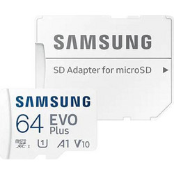 Samsung Evo Plus (2021) microSDXC 64GB Class 10 U1 V10 UHS-I A1 + Adapter