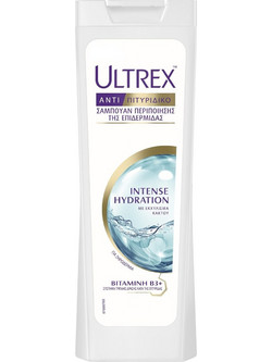Ultrex Intense Hydration Σαμπουάν για Επανόρθωση κατά της Ξηροδερμίας για Ταλαιπωρημένα Μαλλιά 360ml