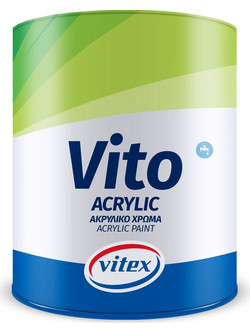 Vitex Vito Ακρυλικό Χρώμα Εξωτερικού Χώρου Λευκό 3lt
