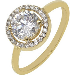 Χρυσό γυναικείο δαχτυλίδι ροζέτα DAXR20499G 14 Καρατίων