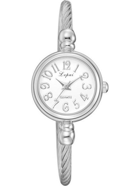 Lvpai Ladies Retro Round Large Dial Alloy Twisted Thin Chain Watch(P433Silver) (Lvpai) (OEM)