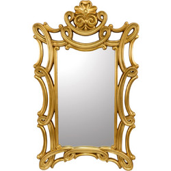 Zen Collection Καθρέπτης Τοίχου Resin Χρυσός 85x4x144cm 49423