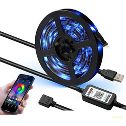 SMD5050 5M Αυτοκόλλητη ταινία LED RGB TV background light with USB Bluetooth controller