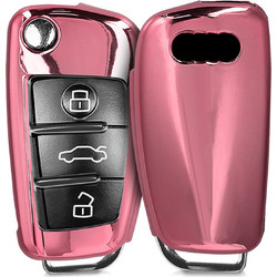 KW Θήκη Κλειδιού Audi - Σιλικόνη - 3 Κουμπιά - Rose Gold High Gloss (44984.93) 44984.93