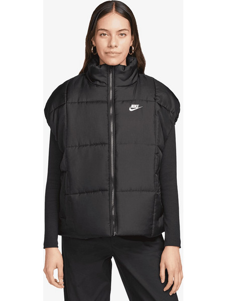 Nike Sportswear Classic Therma-FIT Γυναικείο Μπουφάν Χειμωνιάτικο Κοντό Μαύρο FB7679-010