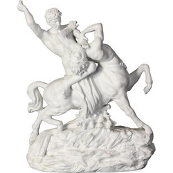Vintage Dresden Porcelain ''A massive Dresden porcelain sculpture of a centaur and Hercules in battle''