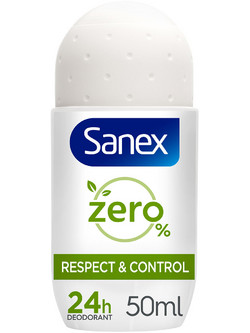 Sanex Zero 0% Respect & Control Αποσμητικό Roll On 24h Χωρίς Αλουμίνιο 50ml