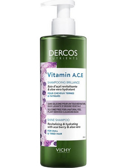 Vichy Dercos Nutrients Vitamin A.C.E Shine Σαμπουάν για Ξηρά & Ταλαιπωρημένα Μαλλιά 250ml
