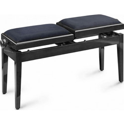 Stagg Twin Piano Bench Σκαμπό Πιάνου Ρυθμιζόμενο Highgloss Black 47x32x51-60cmΚωδικός: PB245 BKP VBK