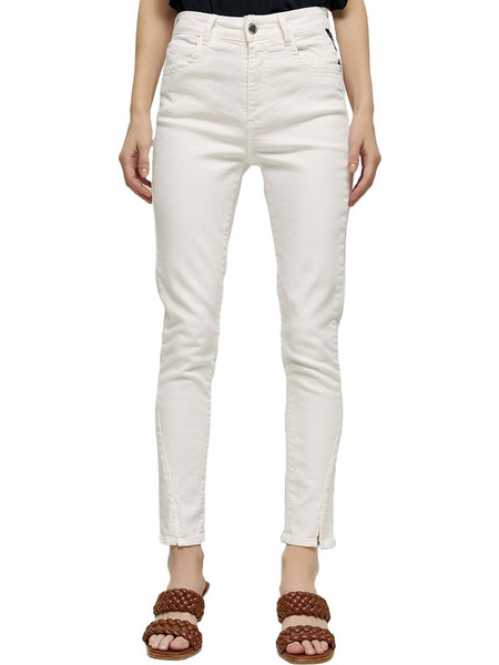 Edward Jeans Ψηλόμεσο Γυναικείο Τζιν Παντελόνι Κανονική Εφαρμογή Λευκό WP-D-JNS-S22-012