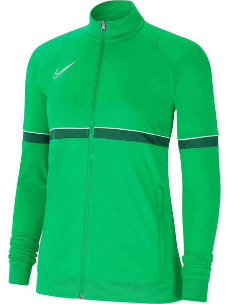 Nike Dri-FIT Academy 21 Γυναικεία Ζακέτα Φούτερ Κοντή με Φερμουάρ Πράσινη CV2677-362