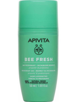Apivita Bee Fresh Propolis & Probiotics Φυσικό Αποσμητικό Roll On 24h Χωρίς Αλουμίνιο 50ml
