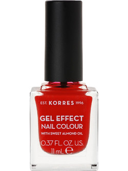 Korres Gel Effect 48 Coral Red Gloss Βερνίκι Νυχιών Μακράς Διαρκείας 11ml
