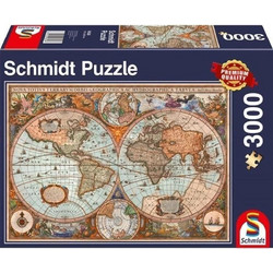 Puzzle Schmidt Αντίκα Παγκόσμιος Χάρτης 3000 Κομμάτια