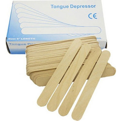 Ξύλινες σπάτουλες αποτρίχωσης/ Ξυλάκια εξέτασης Γλωσσοπίεστρα 100τεμ Νο.6" - Tongue depressor 100pcs Νο.6"