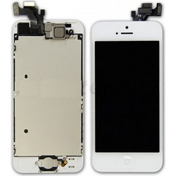 iPhone 5 Complete LCD with front camera, Speaker and Home Button in white