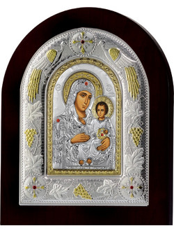 Ασημένια εικόνα Prince Silvero Παναγία Ιεροσολυμίτισσα 31 Χ 37 X 2 cm