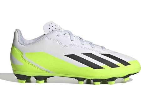 Adidas X Crazyfast 4 FG JR IE1588 Παιδικά Ποδοσφαιρικά Παπούτσια με Τάπες Λευκά Πράσινα