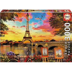 Puzzle Educa Sunset In Paris 3000 Κομμάτια