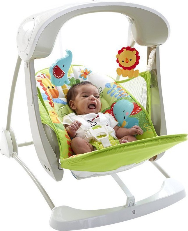 Fisher price переносное кресло качели друзья из тропического леса ccn92