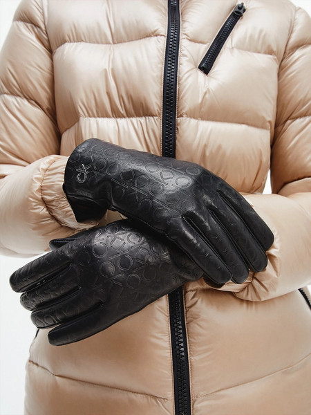 Γυναικεία Δερμάτινα Γάντια Calvin Klein Embossed...