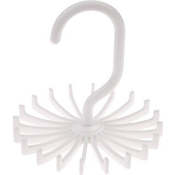 Tie / belt / scarf hanger - white White