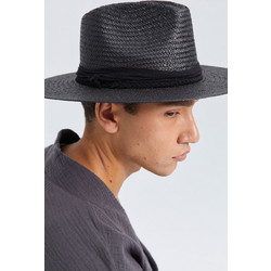 ...Panama Καπέλο Σε Μαύρο Με Φαρδύ Γείσο Aristoteli...