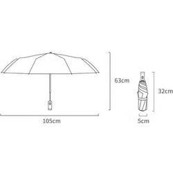Αυτόματη ομπρέλα σπαστή με φακό LED - 60 10K - Tradesor - 585670 - Pink ΟΕΜ