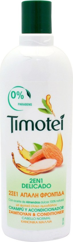 Timotei 2 σε 1 Απαλή Φροντίδα Έλαιο Αμυγδάλου Shampoo 400ml | BestPrice.gr