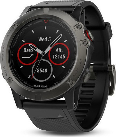 garmin fenix 5x sapphire edition slate gray with black band