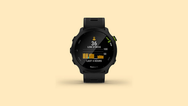 Garmin Forerunner 55 Monterra Grey: Παρακολούθηση στρες, ενέργειας, αναπνοής & υγείας της γυναίκας