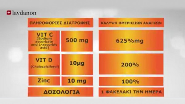 Lavdanon Vit C + ZN + D3 30 Φακελάκια: Τονώνει τον οργανισμό σου