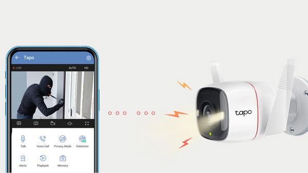 TP-Link Tapo C320WS IP Κάμερα Ασφαλείας Wi-Fi 4MP Full HD+ Αδιάβροχη Νυκτός με Αμφίδρομη Επικοινωνία: Ανιχνεύει τις ύποπτες κινήσεις