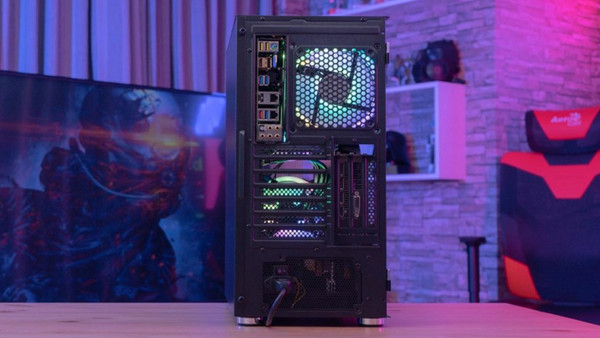 Aerocool Graphite ARGB Black Gaming Midi Tower Κουτί Υπολογιστή με Πλαϊνό Παράθυρο: Ειδική υποδοχή τροφοδοτικού
