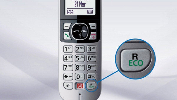 Panasonic KX-TG6851 Ασύρματο Τηλέφωνο με Ανοιχτή Ακρόαση Ασημί: Λειτουργία ECO