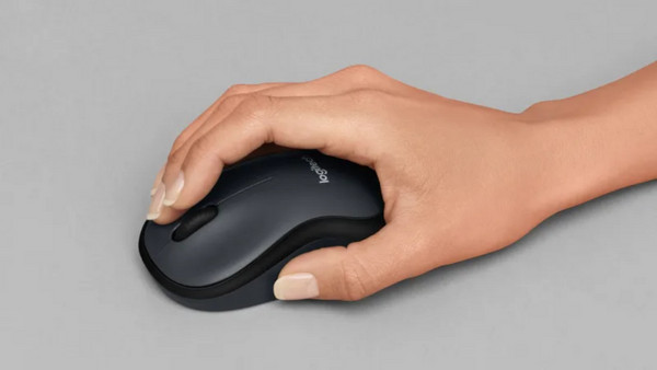 Logitech M220 Silent Ασύρματο Ποντίκι Dark Grey: Άνετο & εργονομικό σχήμα