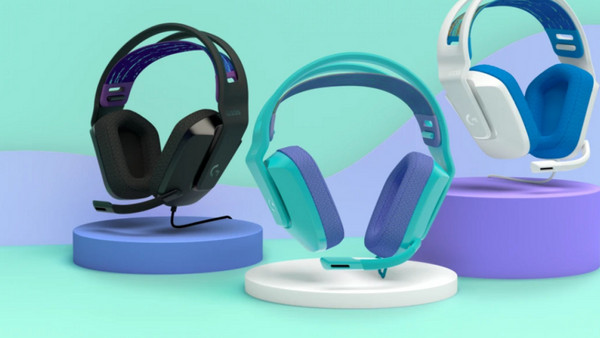 Logitech G335 Gaming Headset Over Ear White Blue: Συνδεσιμότητα & ελαστικό στήριγμα κεφαλής