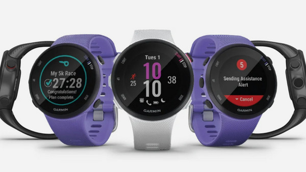 Garmin Forerunner 45S Iris Purple: Μεγάλη αυτονομία μπαταρίας