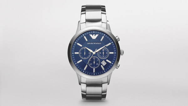 Emporio Armani Ανδρικό Ρολόι Χρονογράφος με Ασημί Μεταλλικό Μπρασελέ AR2448: Μοναδικό στυλ
