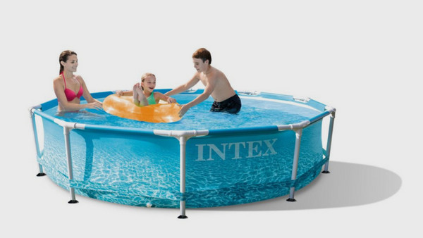 Intex Beachside Metal Frame 28208 Πισίνα Πλαστική με Μεταλλικό Σκελετό & Αντλία Φίλτρου Φ305x76cm: Κατασκευή πισίνας