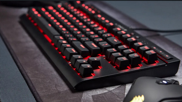 Corsair K63 Wired Μηχανικό Gaming Πληκτρολόγιο TenKeyLess με Cherry MX Red Διακόπτες Black: Tenkeyless 