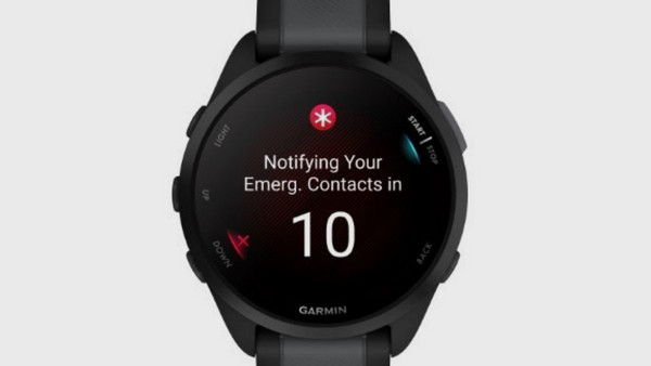 Garmin Forerunner 165 Mist Gray / Whitestone: Λειτουργία έκτακτης ανάγκης & παρακολούθηση τοποθεσίας