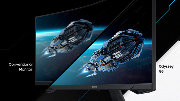 Samsung Odyssey G5 LC34G55TWWP Ultrawide VA HDR Curved Gaming Monitor 34" 3440x1440 QHD 165Hz 1ms: HDR10