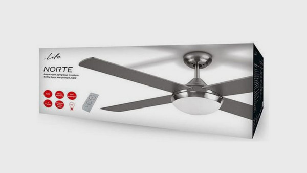 Life 221-0205 Ανεμιστήρας Οροφής 120cm 60W με Φως & Τηλεχειριστήριο Ασημί: Ταχύτητες & τοποθέτηση