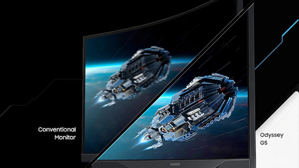 Samsung Odyssey G5 LS32CG552EU VA HDR Curved Gaming Monitor 31.5" 2560x1440 QHD 165Hz 1ms: Εντυπωσιακή