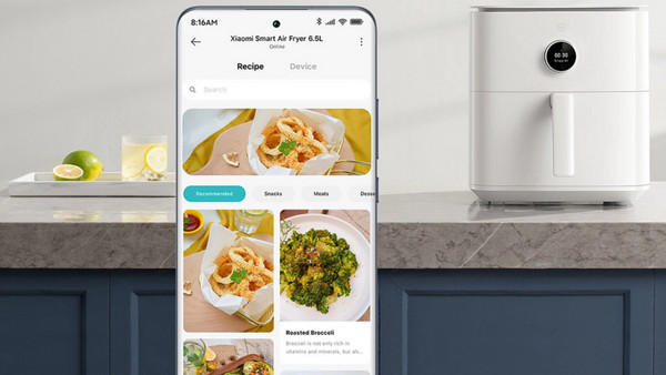 Xiaomi BHR7357EU Air Fryer 6.5lt με Wi-Fi: Έξυπνος έλεγχος μέσω Wi-Fi και εφαρμογής