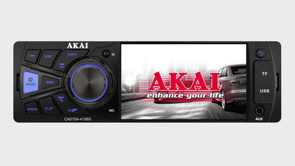 Akai CA015A-4108S Ηχοσύστημα Αυτοκινήτου με Οθόνη 4" 1DIN USB & Bluetooth: Υποδοχές κάρτας & Aux-in