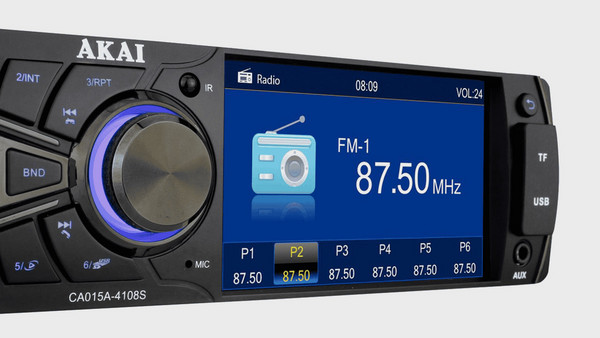 Akai CA015A-4108S Ηχοσύστημα Αυτοκινήτου με Οθόνη 4" 1DIN USB & Bluetooth: Ραδιόφωνο & ρυθμίσεις ήχου